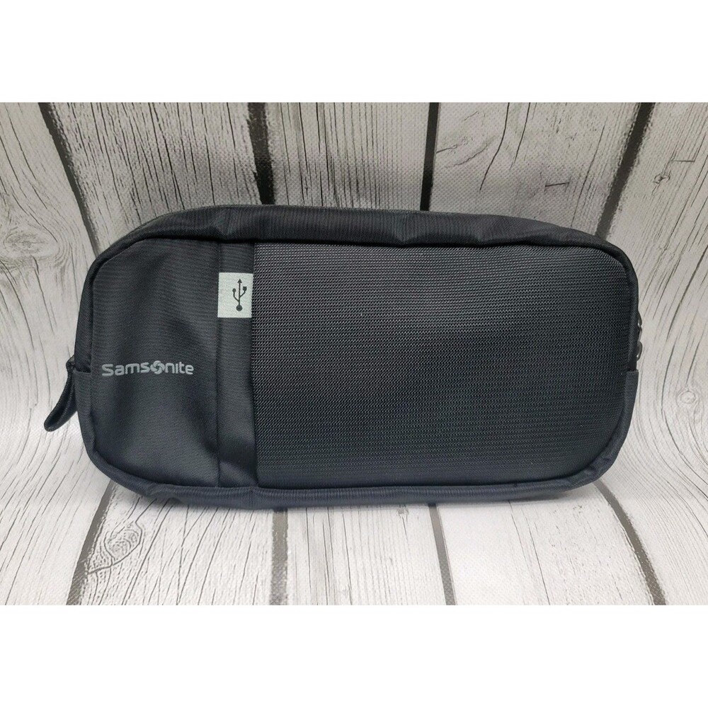 Samsonite TecKIT Black Toiletry Kit Pouch Gear Bag  Carry On Flight Travel